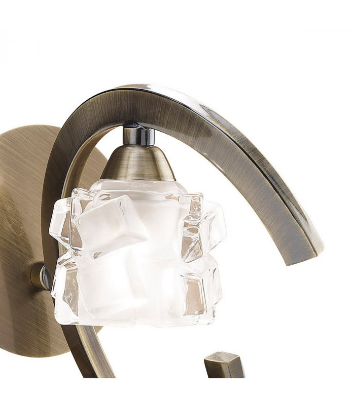 Ice Wall Lamp 1 Light G9 Antique Brass-4