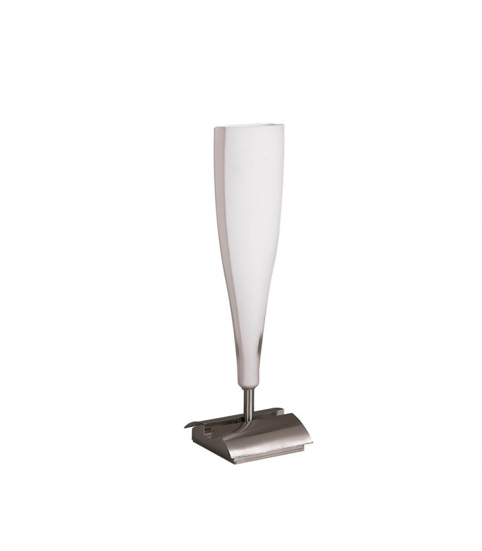 Java Table Lamp Small 1 Light E14 Satin Nickel/Frosted White Glass-1