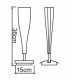 Java Table Lamp Small 1 Light E14 Satin Nickel/Frosted White Glass-6