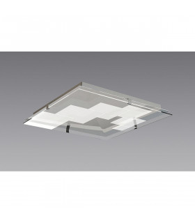 Jersey Ceiling 20W LED Square 3000K 1800lm Polished Chrome/Opal White Glass 3yrs Warranty-2