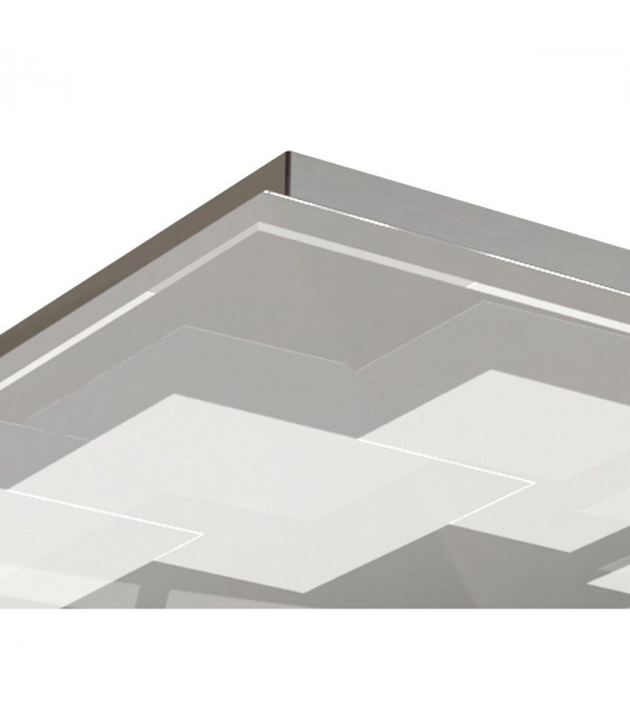 Jersey Ceiling 20W LED Square 3000K 1800lm Polished Chrome/Opal White Glass 3yrs Warranty-5