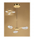 Juno Telescopic Convertible To Semi Flush 3 Light 15W LED 3000K 1350lm Satin Gold/Frosted Acrylic/Gold 3yrs Warranty-2