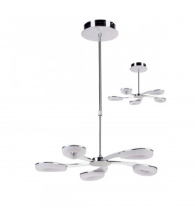 Juno Telescopic 5 Light 30W LED 3000K 2700lm Satin Aluminium/Frosted Acrylic/Polished Chrome 3yrs Warranty-1