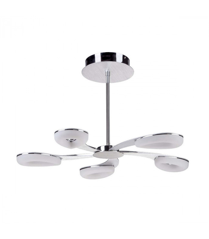 Juno Telescopic 5 Light 30W LED 3000K 2700lm Satin Aluminium/Frosted Acrylic/Polished Chrome 3yrs Warranty-3