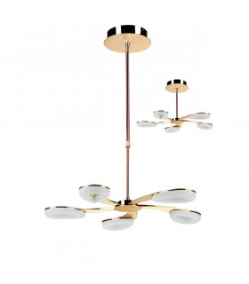 Juno Telescopic 5 Light 30W LED 3000K 2700lm Satin Gold/Frosted Acrylic/Gold 3yrs Warranty-1