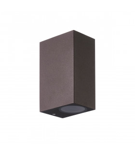 Kandanchu Square Wall Lamp 2 x GU10 IP54 Rust Brown 2yrs Warranty-1