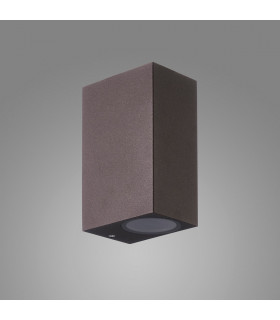 Kandanchu Square Wall Lamp 2 x GU10 IP54 Rust Brown 2yrs Warranty-2