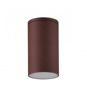 Kandanchu Tall Round Ceiling Spotlight 1 x GU10 IP54 Rust Brown 2yrs Warranty-2
