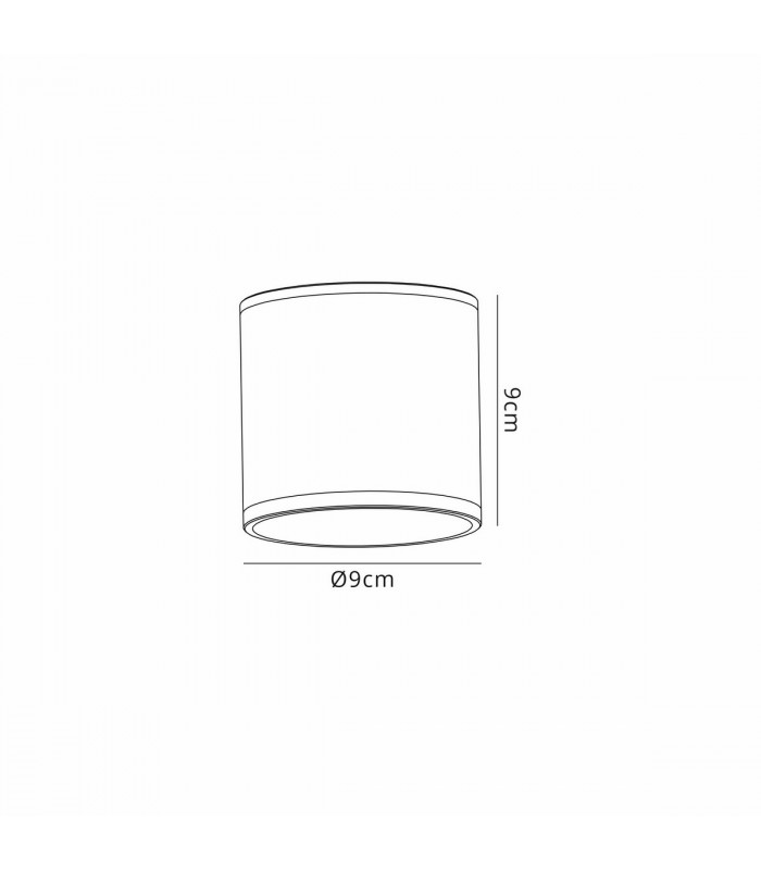 Kandanchu Short Round Ceiling Spotlight 1 x GU10 IP54 Rust Brown 2yrs Warranty-5