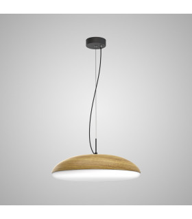Kazz Pendant 50cm Round 6 x E27 (Max 20W LED) Wood-2