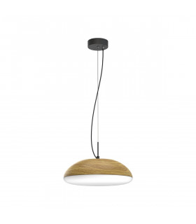 Kazz Pendant 38cm Round 4 x E27 (Max 20W LED) Wood-1