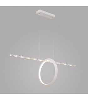 Kitesurf Loop Under Linear Pendant, 30W LED, 3000K, 2400lm, White, 3yrs Warranty