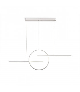 Kitesurf Centre Loop Linear Pendant, 50W LED, 3000K, 4000lm, White, 3yrs Warranty