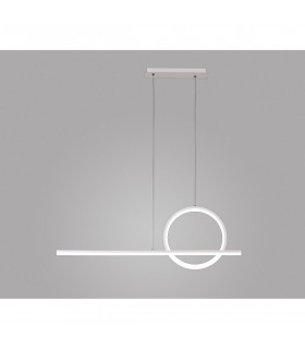 Kitesurf Loop Over Linear Pendant, 30W LED, 3000K, 2400lm, White, 3yrs Warranty