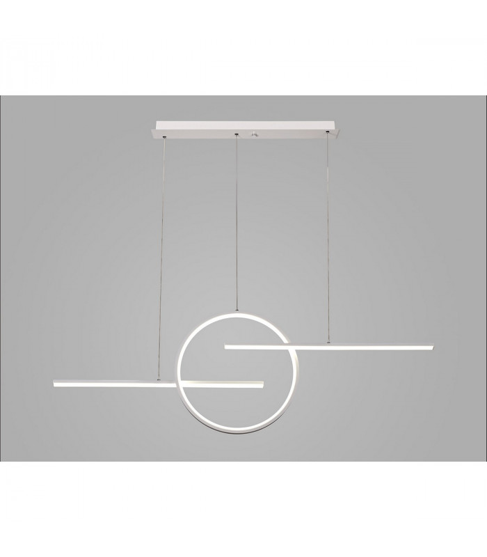 Kitesurf Centre Loop Linear Pendant Dimmable, 50W LED, 3000K, 4000lm, White, 3yrs Warranty