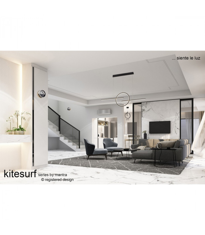 Kitesurf Wall Lamp 8W LED 3000K 640lm Black 3yrs Warranty-4