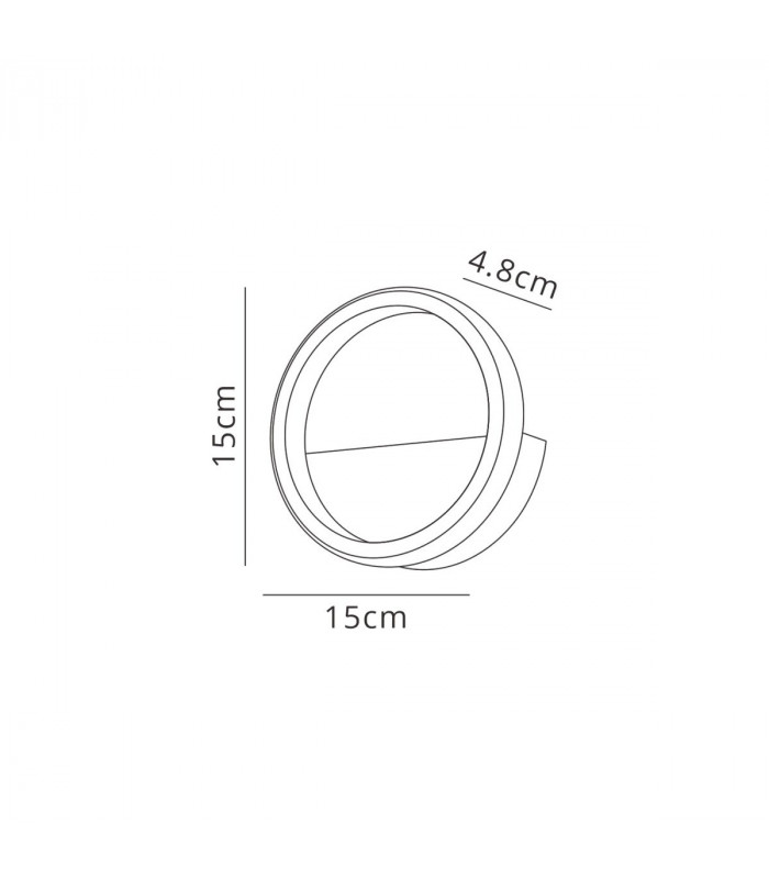 Kitesurf Wall Lamp 8W LED 3000K 640lm Black 3yrs Warranty-7
