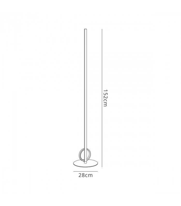 Kitesurf Floor Lamp 24W LED 3000K 900lm Black 3yrs Warranty-10
