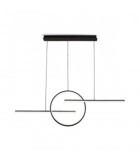 Kitesurf Centre Loop Linear Pendant 50W LED 3000K 4000lm Black 3yrs Warranty-1