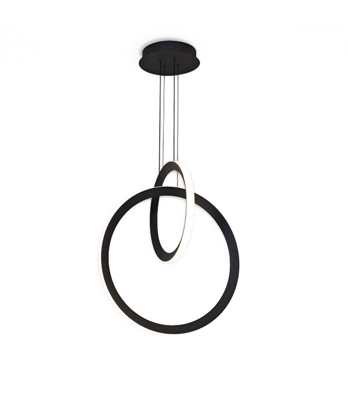 Kitesurf Double Loop Pendant 48W LED 3000K 3840lm Black 3yrs Warranty-1