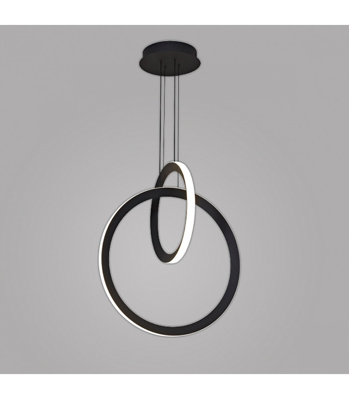 Kitesurf Double Loop Pendant 48W LED 3000K 3840lm Black 3yrs Warranty-2