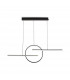 Kitesurf Centre Loop Linear Pendant Dimmable 50W LED 3000K 4000lm Black 3yrs Warranty-1