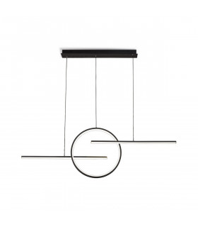 Kitesurf Centre Loop Linear Pendant Dimmable 50W LED 3000K 4000lm Black 3yrs Warranty-1