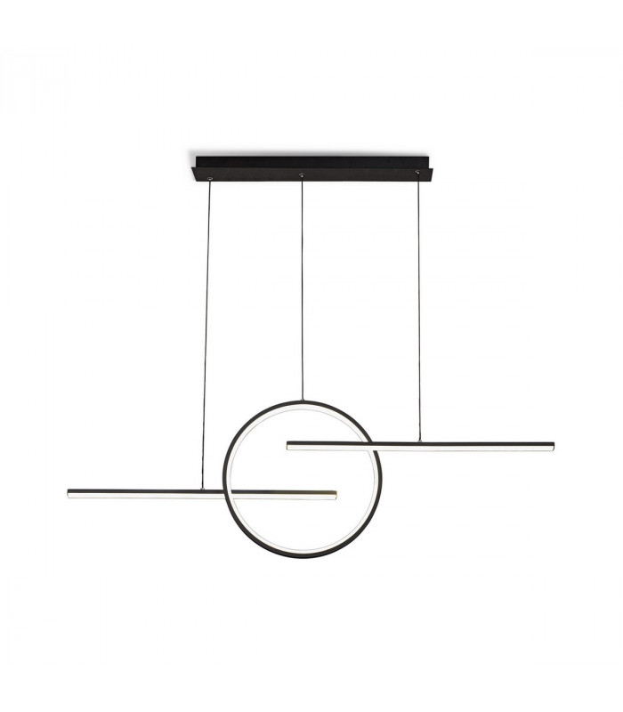 Kitesurf Centre Loop Linear Pendant Dimmable 50W LED 3000K 4000lm Black 3yrs Warranty-1