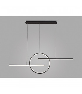 Kitesurf Centre Loop Linear Pendant Dimmable 50W LED 3000K 4000lm Black 3yrs Warranty-2