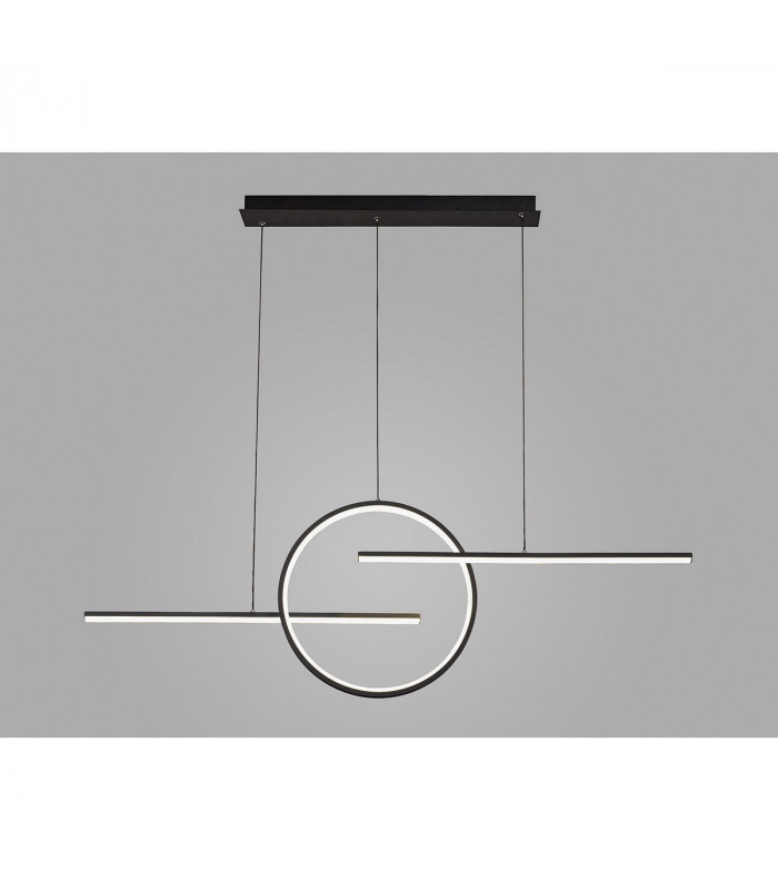 Kitesurf Centre Loop Linear Pendant Dimmable 50W LED 3000K 4000lm Black 3yrs Warranty-2
