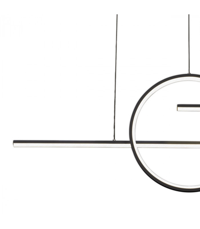 Kitesurf Centre Loop Linear Pendant Dimmable 50W LED 3000K 4000lm Black 3yrs Warranty-8