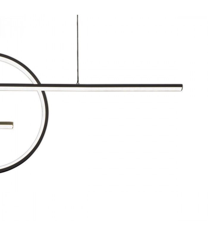 Kitesurf Centre Loop Linear Pendant Dimmable 50W LED 3000K 4000lm Black 3yrs Warranty-9