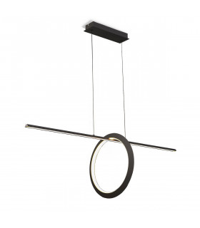 Kitesurf Loop Under Linear Pendant 30W LED 3000K 2400lm Black 3yrs Warranty-1