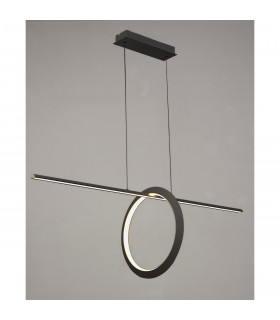 Kitesurf Loop Under Linear Pendant 30W LED 3000K 2400lm Black 3yrs Warranty-2