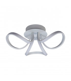 Knot Blanco Ceiling 48cm Round 3 Looped Arms 36W LED 4000K 2520lm White/Frosted Acrylic 3yrs Warranty-1