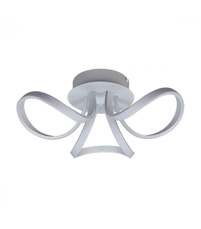 Knot Blanco Ceiling 48cm Round 3 Looped Arms 36W LED 4000K 2520lm White/Frosted Acrylic 3yrs Warranty-1