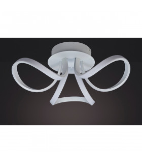 Knot Blanco Ceiling 48cm Round 3 Looped Arms 36W LED 4000K 2520lm White/Frosted Acrylic 3yrs Warranty-2