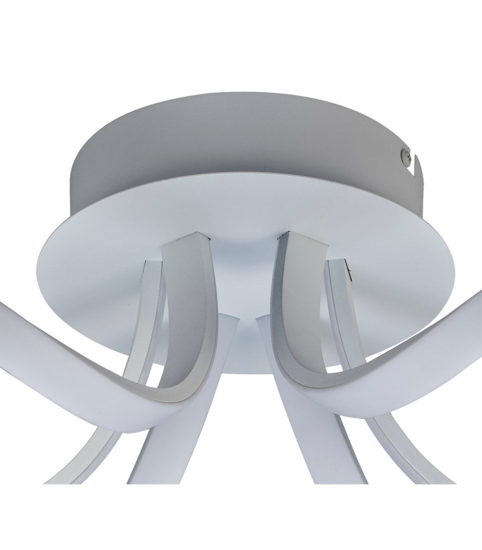 Knot Blanco Ceiling 48cm Round 3 Looped Arms 36W LED 4000K 2520lm White/Frosted Acrylic 3yrs Warranty-3