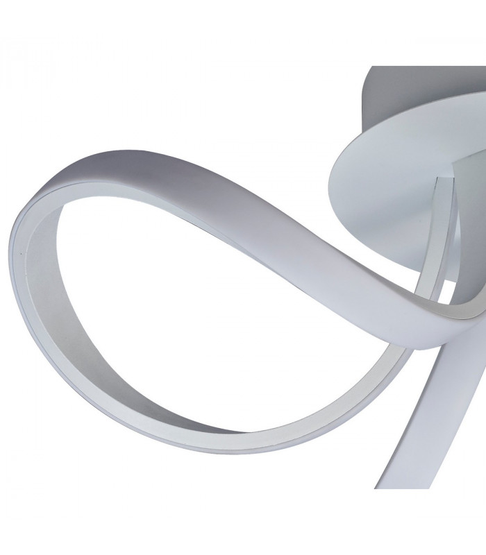 Knot Blanco Ceiling 48cm Round 3 Looped Arms 36W LED 4000K 2520lm White/Frosted Acrylic 3yrs Warranty-4