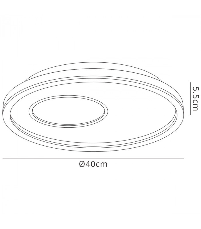 Krater Ceiling 40cm Round 36W LED 3000-6000K Tuneable 1800lm Remote Control White 3yrs Warranty-10