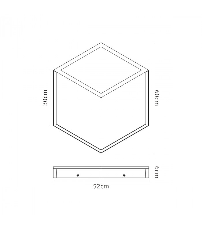 Kubick Ceiling/Wall Light Dimmable 48W LED 3000K 2700lm Black 3yrs Warranty-5