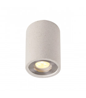 Levi Round Spotlight 1 x GU10 (Max 12W) IP65 White Concrete 2yrs Warranty-1