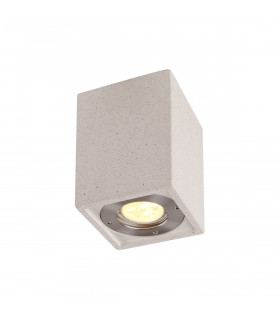 Levi Rectangular Spotlight 1 x GU10 (Max 12W) IP65 White Concrete 2yrs Warranty-1