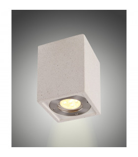 Levi Rectangular Spotlight 1 x GU10 (Max 12W) IP65 White Concrete 2yrs Warranty-2