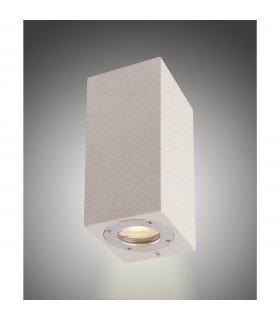 Levi Rectangular Wall Lamp 2 x GU10 (Max 12W) IP65 White Concrete 2yrs Warranty-2