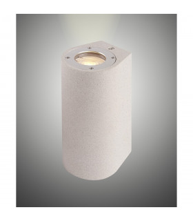 Levi Round Wall Lamp 2 x GU10 (Max 12W) IP65 White Concrete 2yrs Warranty-2