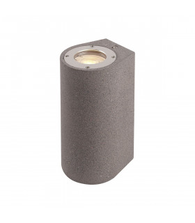 Levi Round Wall Lamp 2 x GU10 (Max 12W) IP65 Grey Concrete 2yrs Warranty-1