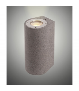 Levi Round Wall Lamp 2 x GU10 (Max 12W) IP65 Grey Concrete 2yrs Warranty-2