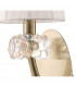 Loewe Wall Lamp Switched 1 Light E14 Antique Brass With White Shade-4