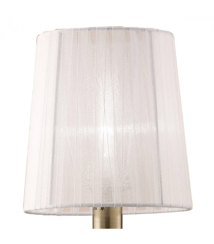 Loewe Wall Lamp Switched 1 Light E14 Antique Brass With White Shade-5